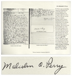 Dr. Malcolm Perry Signed Souvenir Copy of the Medical Report Filed After John F. Kennedys Assassination -- Perry Was the Surgeon Who Performed the Tracheotomy on JFK Above the Controversial Wound